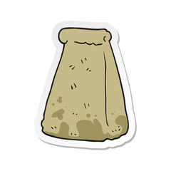 sticker of a cartoon paper bag