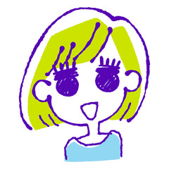 笑顔の女の子のイラスト