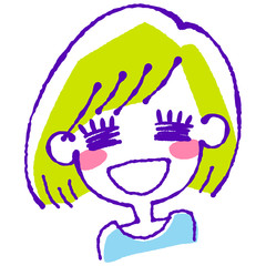 ハッピーな女の子のイラスト