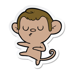 sticker of a cartoon monkey
