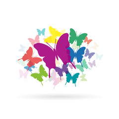 .Abstract butterflies background