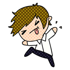 Obraz premium cartoon of a kawaii cute boy