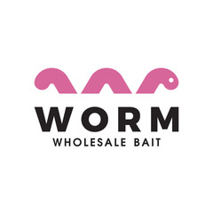 Worm Wholesale bait logo design inspiration