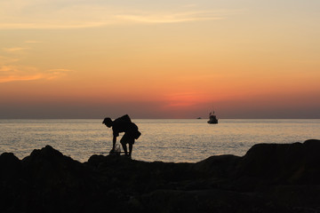 sunset on the beach