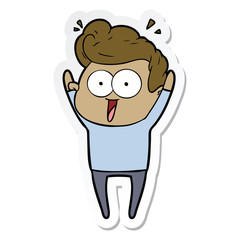 sticker of a cartoon man