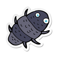 sticker of a cartoon bug