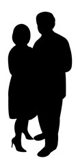 couple together, silhouette vector