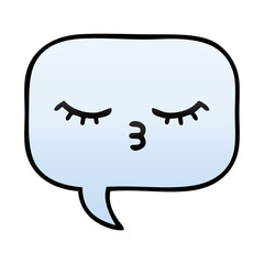 gradient shaded cartoon speech bubble