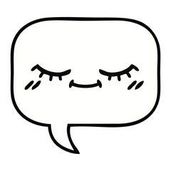 cute cartoon speech bubble