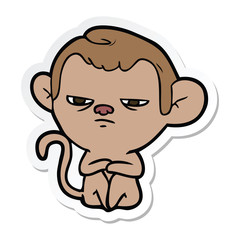 sticker of a cartoon monkey