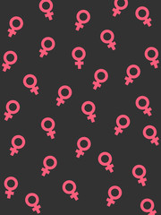Womens Symbols on Black