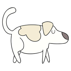 quirky hand drawn cartoon dog