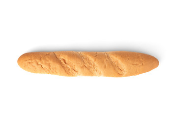 Baguette isolated on white background.