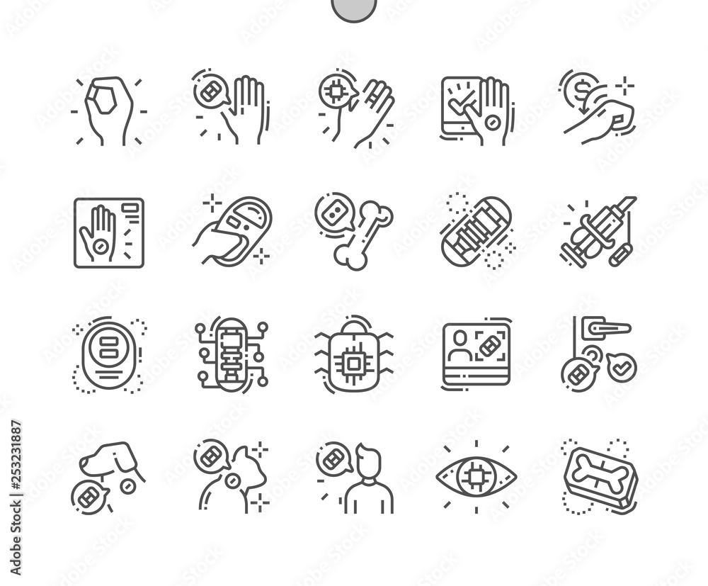 Poster chiping well-crafted pixel perfect vector thin line icons 30 2x grid for web graphics and apps. simp