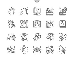 Contactless control Well-crafted Pixel Perfect Vector Thin Line Icons 30 2x Grid for Web Graphics and Apps. Simple Minimal Pictogram