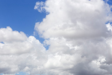 Cumulus clouds in the sky above the Atherton Tablelands in Tropical North Queensland, Australia