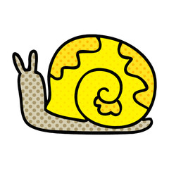 quirky comic book style cartoon snail