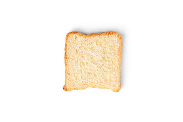Toast bread isolated on white background.
