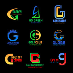 Letter G abstract modern business company design