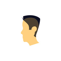 vector image of a male head