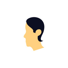 vector image of a male head