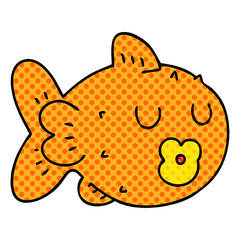 quirky comic book style cartoon fish