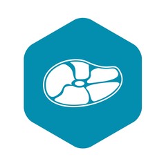 Steak Icon in simple style isolated on white background