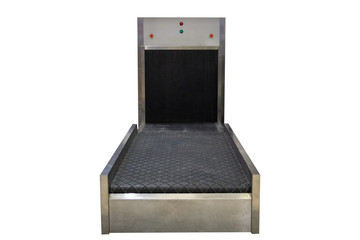 Luggage x-ray scanner conveyor belt of security at immigration checkpoint