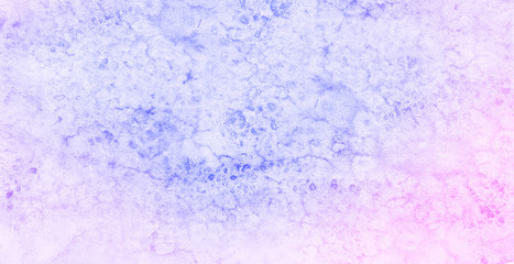 Gradient violet water color artistic brush paint splash background. Abstract light purple watercolor paint hand drawn illustration with paper grain texture for aquarelle design