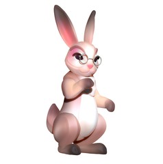 Beautiful hare with protruding ears