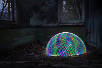 Light Art Painting Lichtdome mit vielen Farben