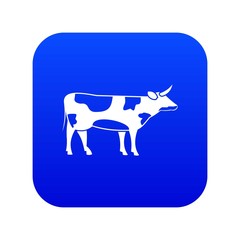 Switzerland cow icon digital blue for any design isolated on white vector illustration
