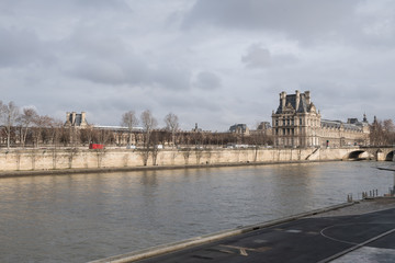 Scenery on the banks of the Seine in Paris