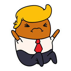 Obraz premium cartoon of a kawaii business man