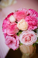 bouquet of pink roses