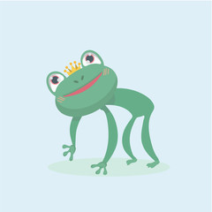 Little frog. Vector illustration of a cute little frog..