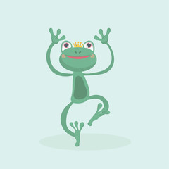 Little frog. Vector illustration of a cute little frog..