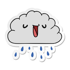 sticker cartoon kawaii weather rain cloud
