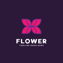 Pink Flower Beauty Logo Vector Symbol Design Inspiration