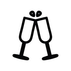 raised glasses icon
