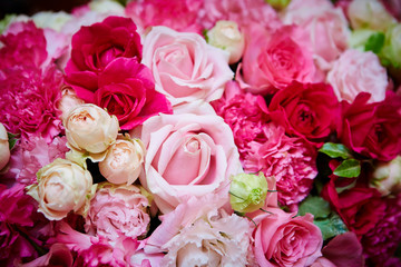 Obraz na płótnie Canvas bouquet of pink roses