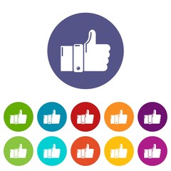 Fototapeta premium Modern like icons color set vector for any web design on white background