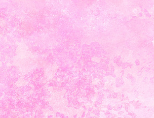 Grunge paint light pink watercolour background on white paper texture. Abstract soft magenta shades aquarelle illustration. Watercolor canvas for creative design, vintage cards, retro templates.