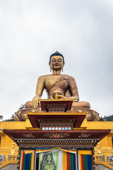 The 169 feet tall bronze buddha statue in Thimphu Bhutan