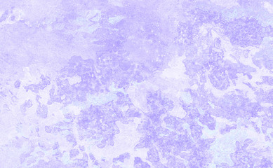Grunge light purple watercolor background. Abstract aquarelle paint paper texture brush canvas for retro design, vintage cards templates. Violet shades hand drawn illustration