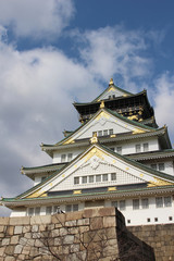Fototapeta premium 冬の大阪城天守閣