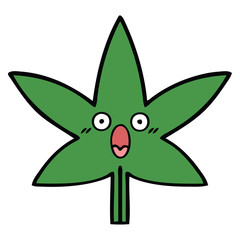 cute cartoon marijuana leaf