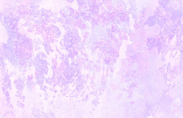 Grunge light purple watercolor background. Abstract aquarelle paint paper texture brush canvas for retro design, vintage cards templates. Violet shades hand drawn illustration
