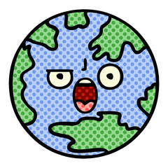 comic book style cartoon planet earth