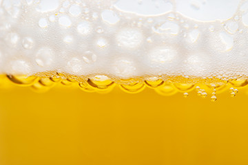 light beer bubbles as background